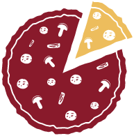 Pizza icon with slice removed